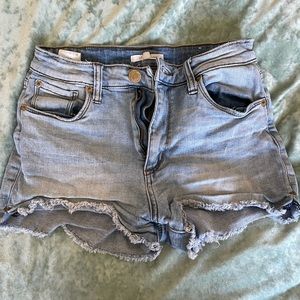 Light Blue Wash Denim Shorts